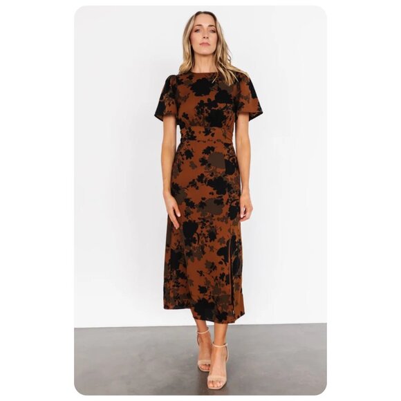 NWT Baltic Born Espresso Lenni Midi Dress sz M - Picture 6 of 11
